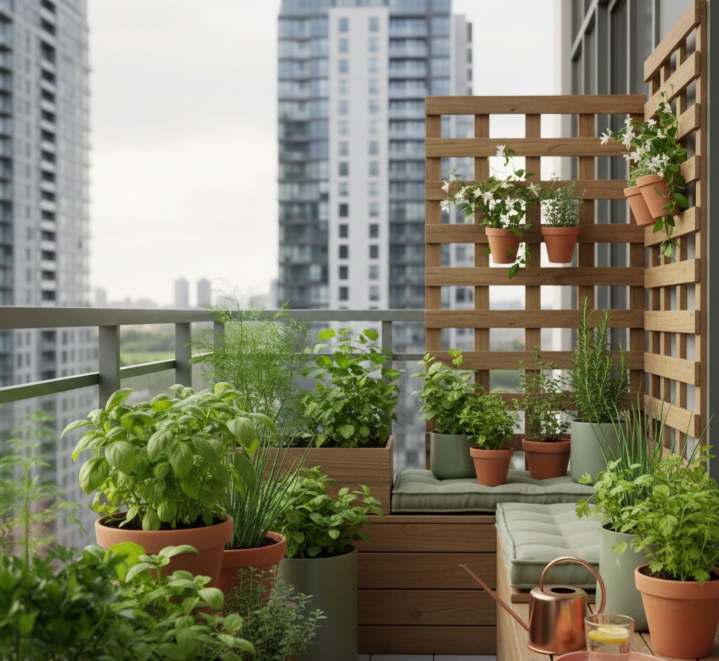 Herb garden balcony